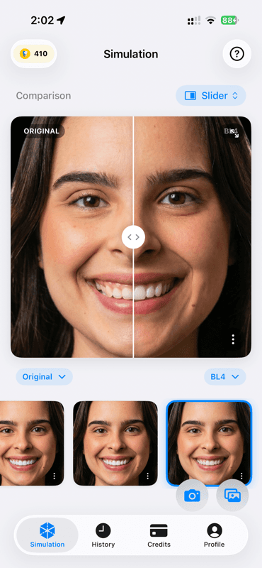 Side-by-side comparison