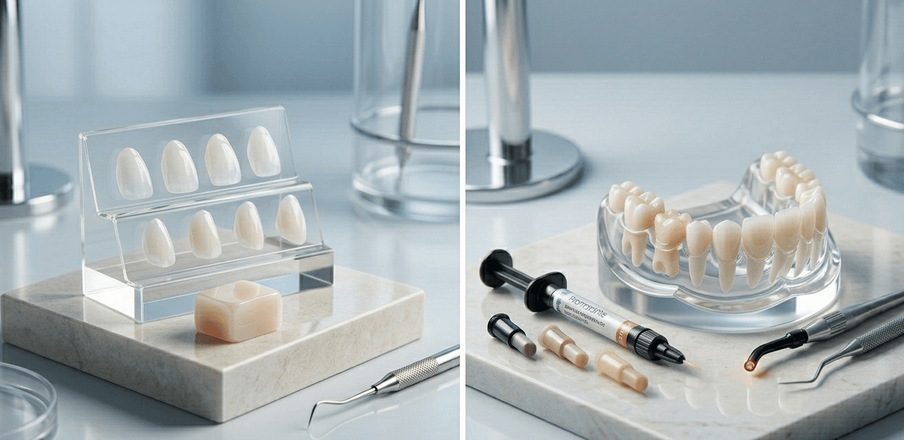 Porcelain vs Composite Resin Veneers